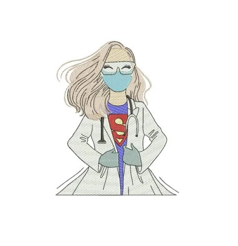 Matriz De Bordado Médica Supergirl para bordar.