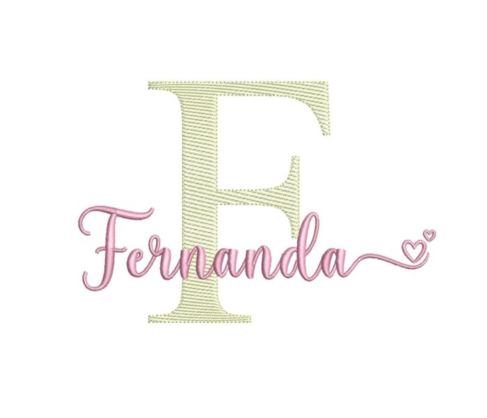 Matriz De Bordado Nome Fernanda para bordar. 