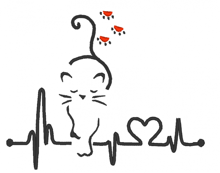Matriz De Bordado - Batimentos Do Gatinho - Imagem 1