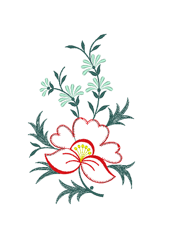 Matriz De Bordado Floral para bordar