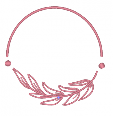 Matriz De Bordado - Moldura Ramo - Imagem 2