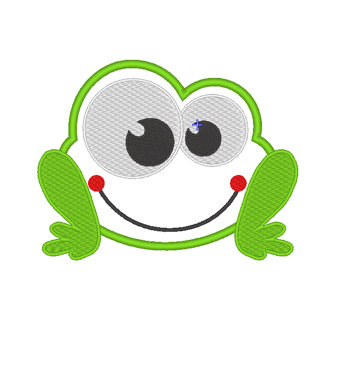 DESENHO Matriz De Bordado - Sapo Aplique - Imagem 1