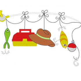 Matriz De Bordado - Vara De Pescador