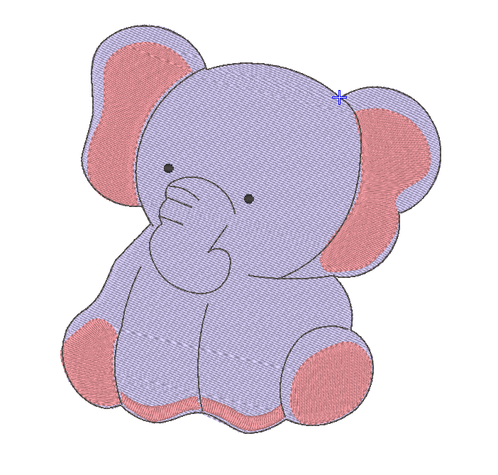 Elefantinha Desenho Matriz De Bordado - Elefantinha - Imagem 1