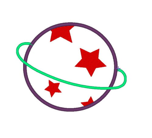 Matriz De Bordado Planeta Alienígena para Bordar