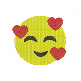 Matriz De Bordado - Emoticon Corações