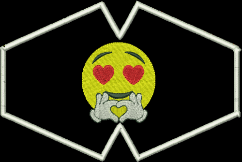 Matriz De Bordado - Máscara Emoticon Gesto - Imagem 3