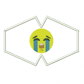 Matriz De Bordado - Máscara Emoticon Chorando
