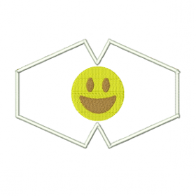 Matriz De Bordado - Máscara Emoticon Sorrindo