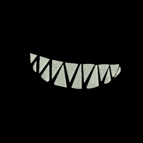 Matriz De Bordado - Sorriso Dentes De Tubarão