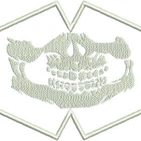 Matriz De Bordado - Máscara De Proteção Caveira - Imagem 2
