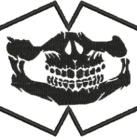 Matriz De Bordado - Máscara De Proteção Caveira - Imagem 4