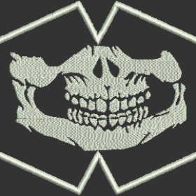 Matriz De Bordado - Máscara De Proteção Caveira - Imagem 5