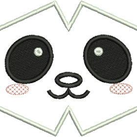 Matriz De Bordado - Máscara De Proteção Panda - Imagem 4