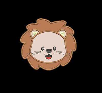 Matriz De Bordado Leao Aplique para bordar