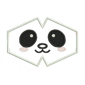 Matriz De Bordado - Máscara De Proteção Panda
