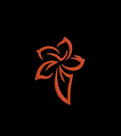 Matriz De Bordado Flor Tribal para bordar.