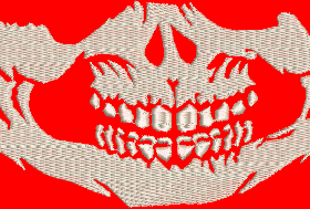 Matriz De Bordado - Boca De Caveira - Imagem 3