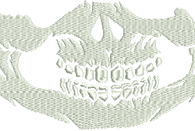 Matriz De Bordado - Boca De Caveira - Imagem 5