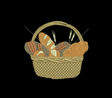 Matriz De Bordado Cesta De Pães para bordar