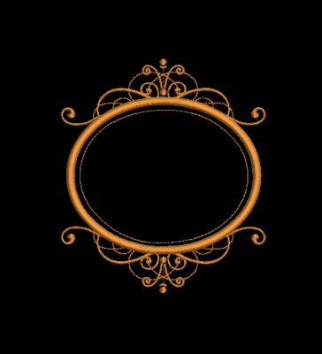 Matriz De Bordado Moldura Oval para bordar