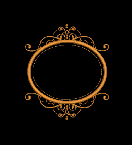 Matriz De Bordado Moldura Oval para bordar