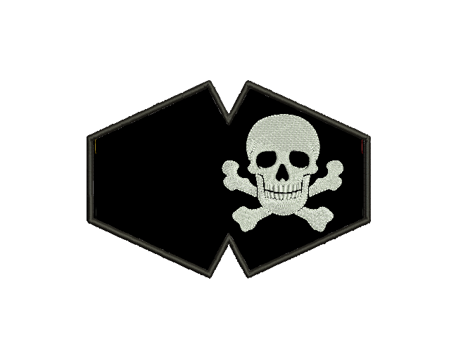 Matriz De Bordado Máscara De Proteção Caveira2 Matriz De Bordado - Máscara Caveira - Imagem 1