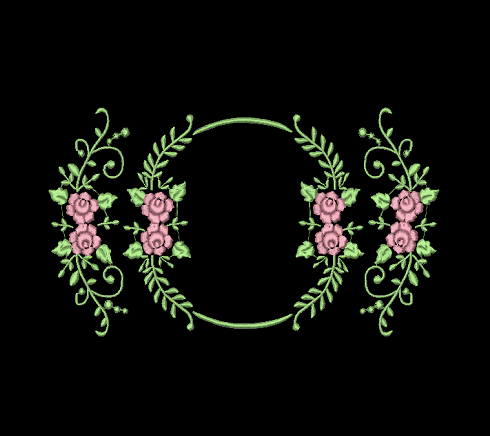 Matriz De Bordado moldura com flores para bordar Matriz De Bordado moldura com flores para bordar