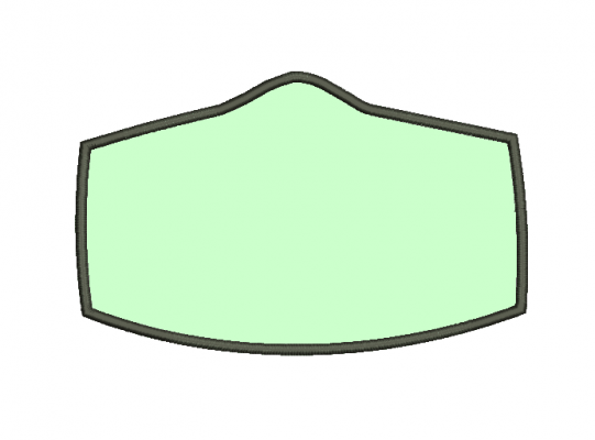 Molde Contorno matriz de bordado máscara de proteção