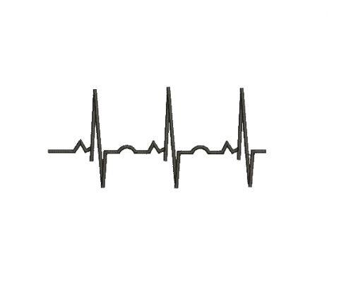 Matriz de Bordado Batimentos Cardíacos para bordar