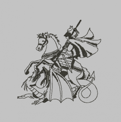 Matriz De Bordado - São Jorge - Imagem 3