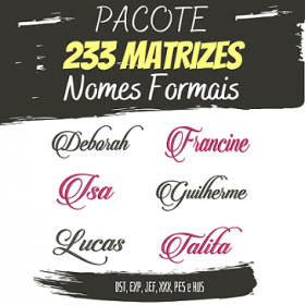 Pacote com nomes formais para bordar 233