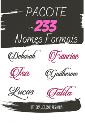 Matrizes De Bordado nomes para bordar