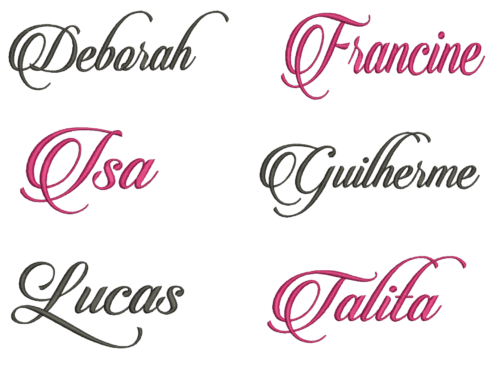 Matrizes De Bordado nomes para bordar