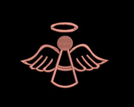 Matriz De Bordado Anjo com Auréola para bordar