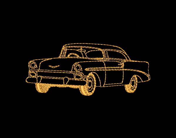 Matriz De Bordado Carro Classico Antigo para bordar