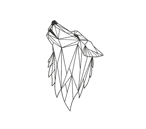 Matriz De Bordado Lobo Tribal para bordar