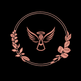 Matriz De Bordado Moldura Anjo para Bordar. 