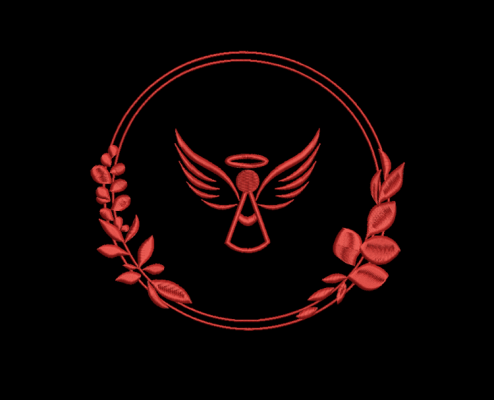 Matriz De Bordado Moldura Anjo para Bordar.