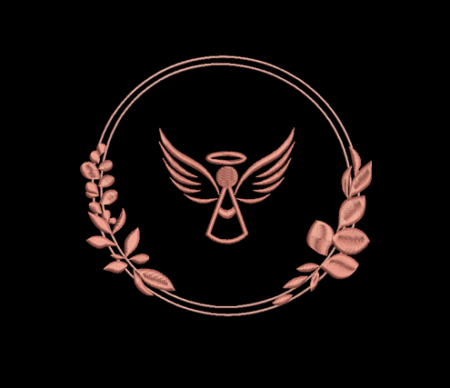 Matriz De Bordado Moldura Anjo para Bordar. 