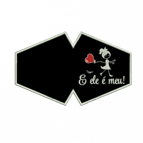 Matriz De Bordado Máscara De Proteção E ele é Meu Para Bordar. Ela