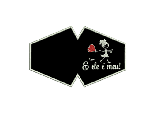 Matriz De Bordado Máscara De Proteção E ele é Meu Para Bordar. Ela