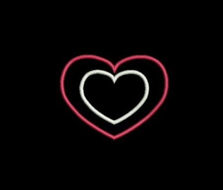 Matriz De Bordado Coração Aplique para bordar. 