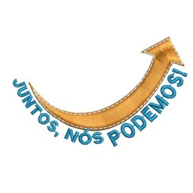 Matriz De Bordado Juntos nós Podemos para bordar. Frase