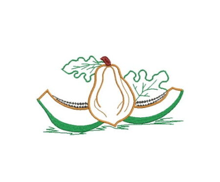 Matriz De Bordado Mamão para bordar Fruta sem preenchimento, apenas contorno