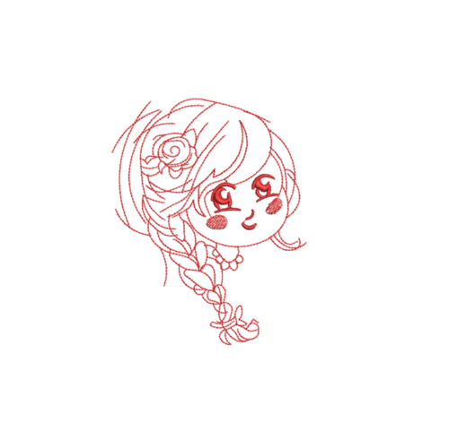 Matriz De Bordado Menininha para bordar