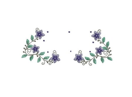 Matriz De Bordado Ramo De Flor Poá para bordar. 