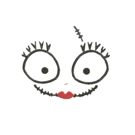 Matriz De Bordado Carinha Pesadelo para bordar. Nightmare