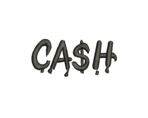 Matriz De Bordado Cash para bordar. Escrita 