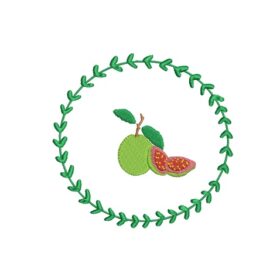 Matriz De Bordado Goiaba Com Moldura para bordar. 